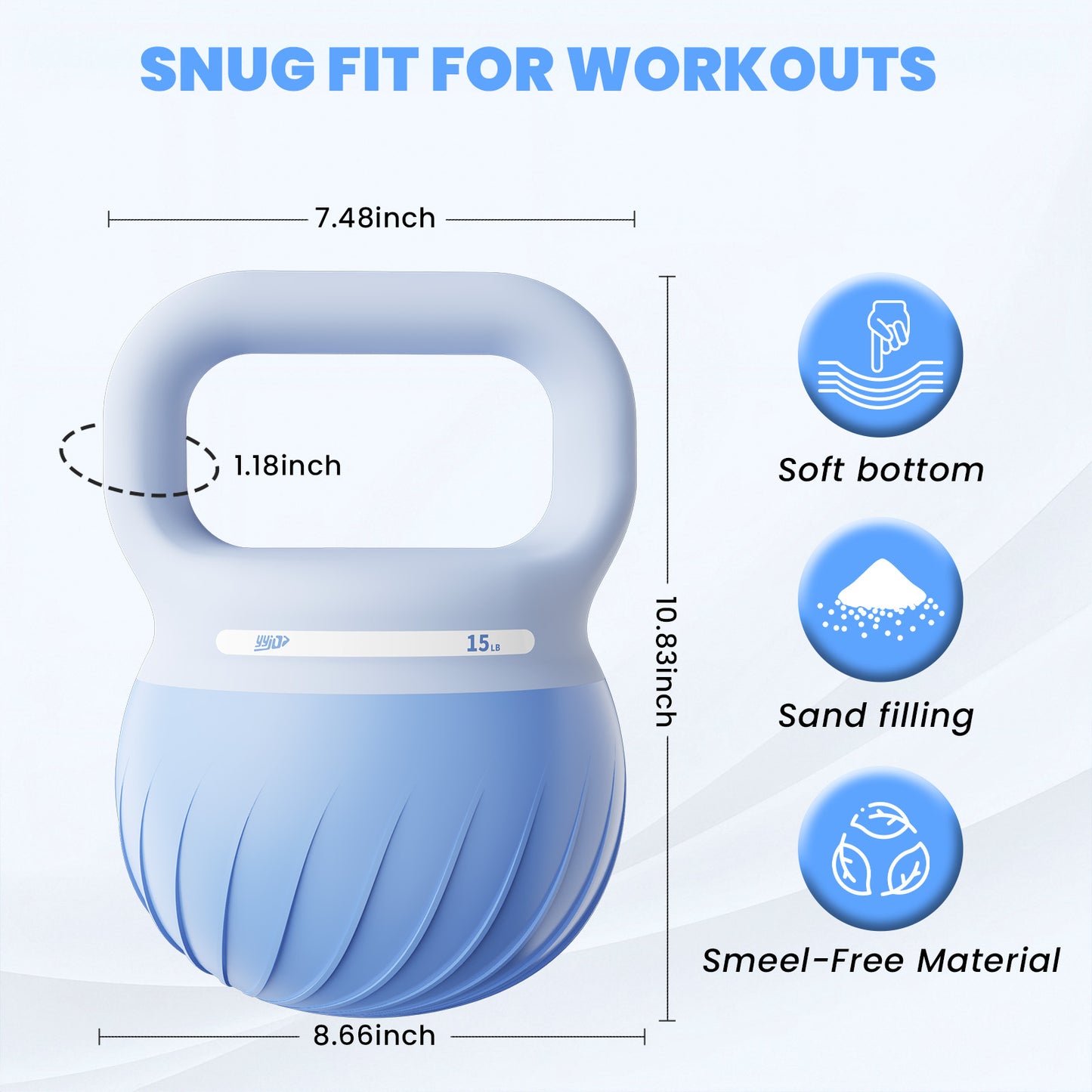 YYJO Soft Kettlebell, 15 LBS
