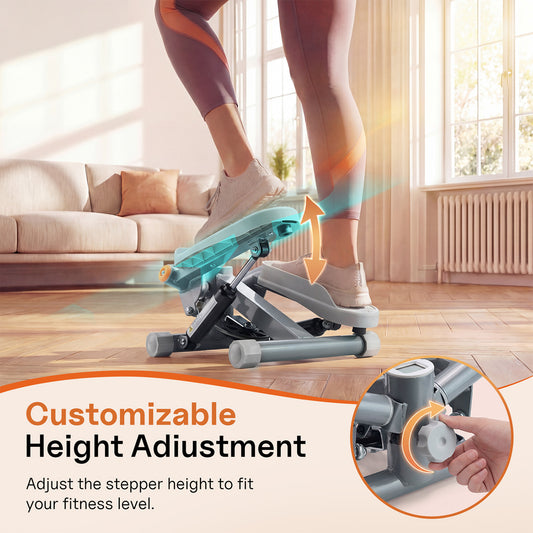 YYJO Twist Mini Stepper Steppers For Exercise at Home Stair Stepper, Portable Cardio Equipment, 330LBS Weight Capacity
