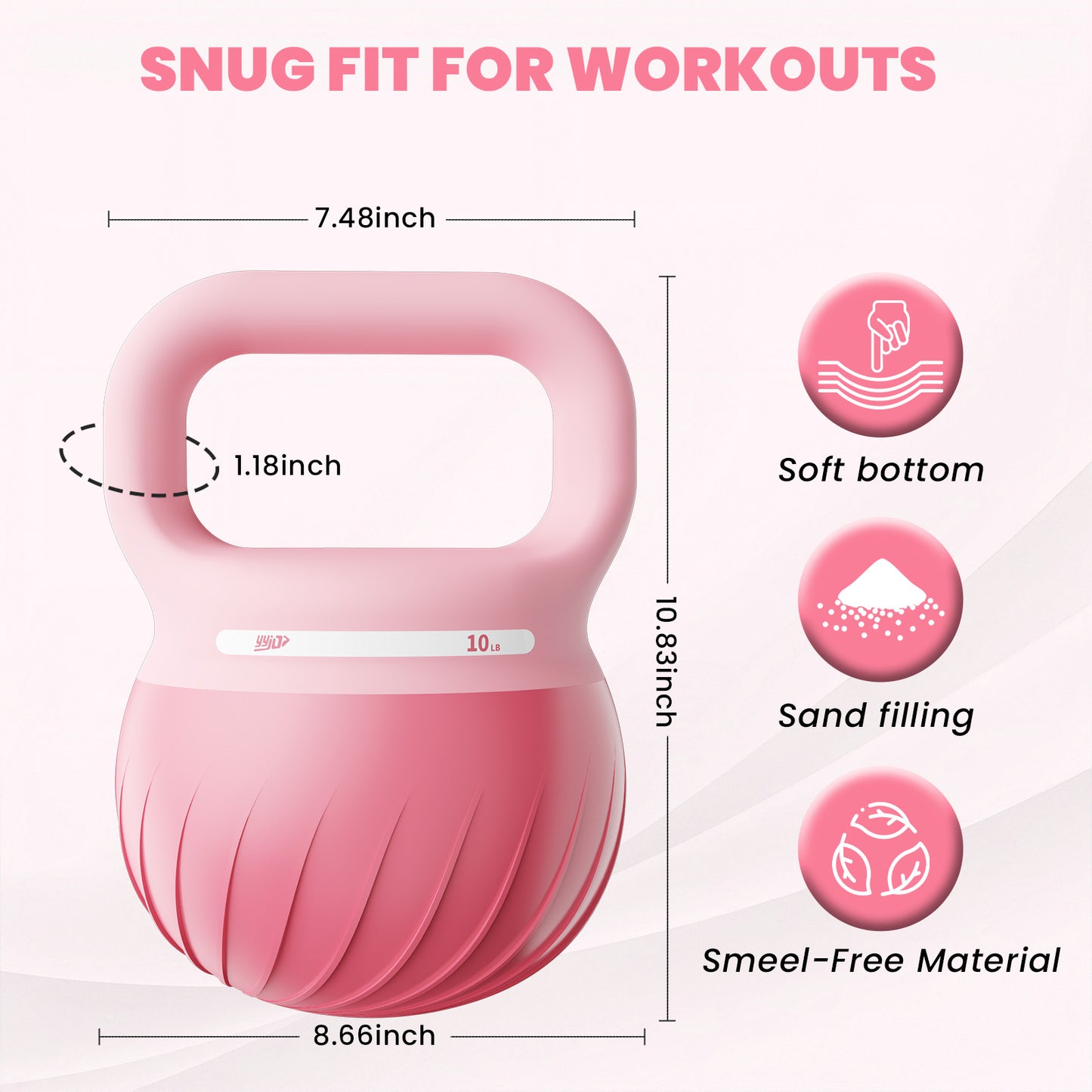 YYJO Soft Kettlebell 10 LBS for Women and Men