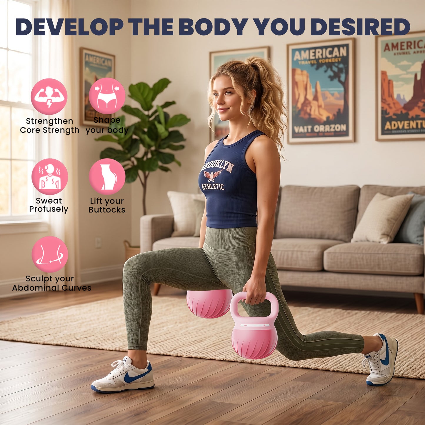 YYJO Soft Kettlebell 10 LBS for Women and Men