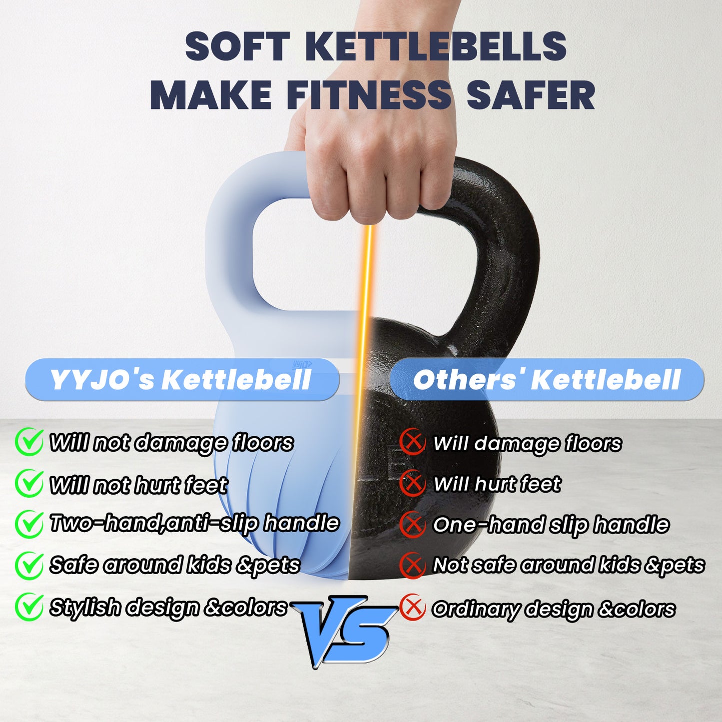YYJO Soft Kettlebell, 15 LBS