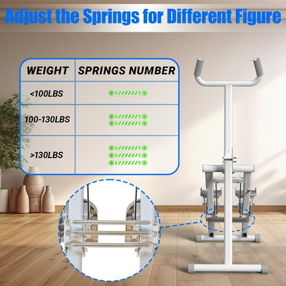 YYJO Foldable Stair Stepper 3 Adjustable Resistance Stair Climber with Handle Bar Cardio Exercise Machine for Home