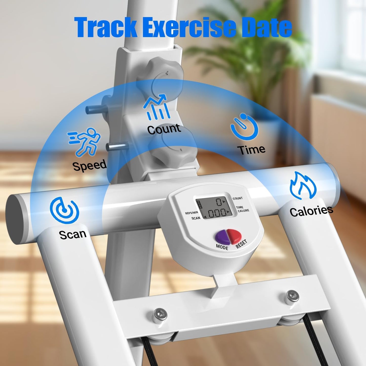YYJO Foldable Stair Stepper 3 Adjustable Resistance Stair Climber with Handle Bar Cardio Exercise Machine for Home